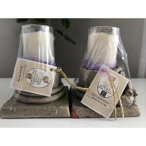 Aromatique The Smell of Spring Candle Votive With Birds Scented NEW Set of 2 P8